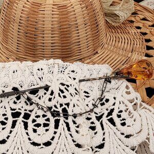 Vintage Amber Hat Pin - Art Nouveau style